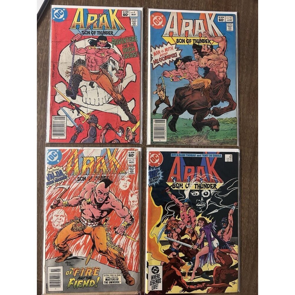 Arak Son Of Thunder Lot of 4 Issues 9, 10, 15, 43 DC Comics